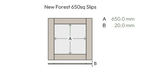 British Fires New Forest 650 dimensions diagram 3