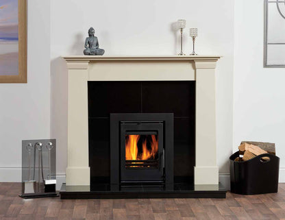 Firewarm 6kW cassette stove in an Oslo surround