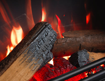 Bassington-E electric stove log fuel bed detail