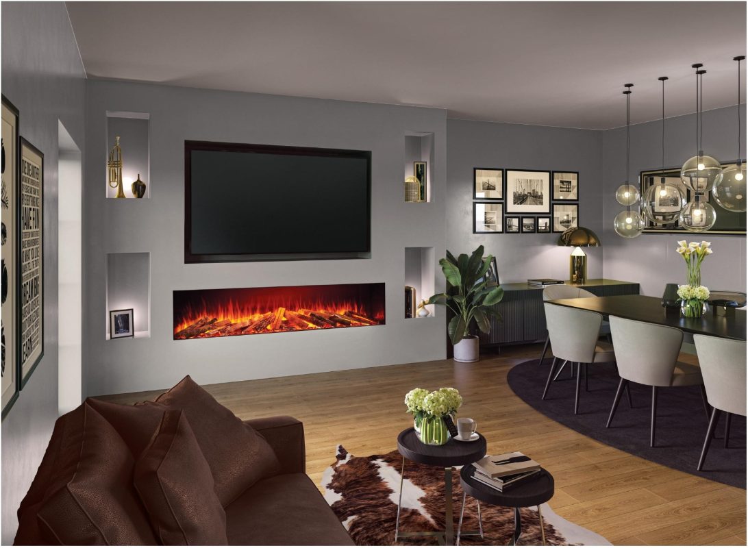 Solution Fires LUX 200 electric fire controlled by remote and smartphone app