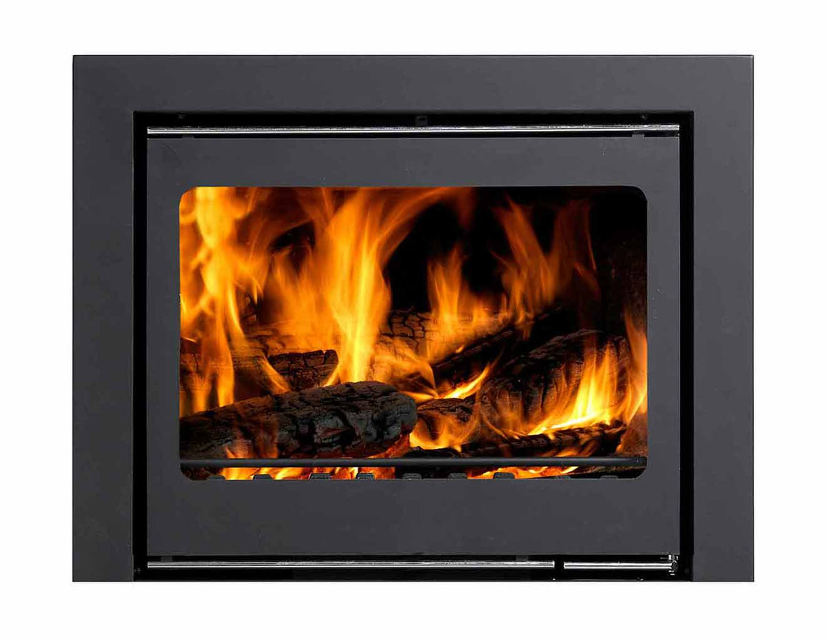 Firewarm 11kW cassette stove with 3-sided frame