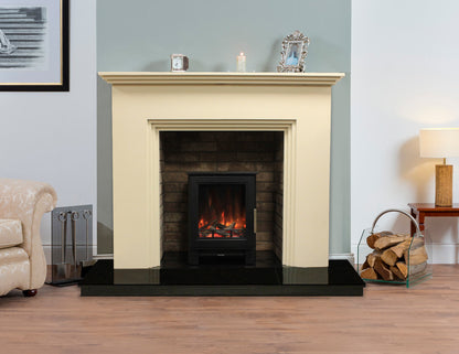 Iconic 500 electric stove in a Katia surround