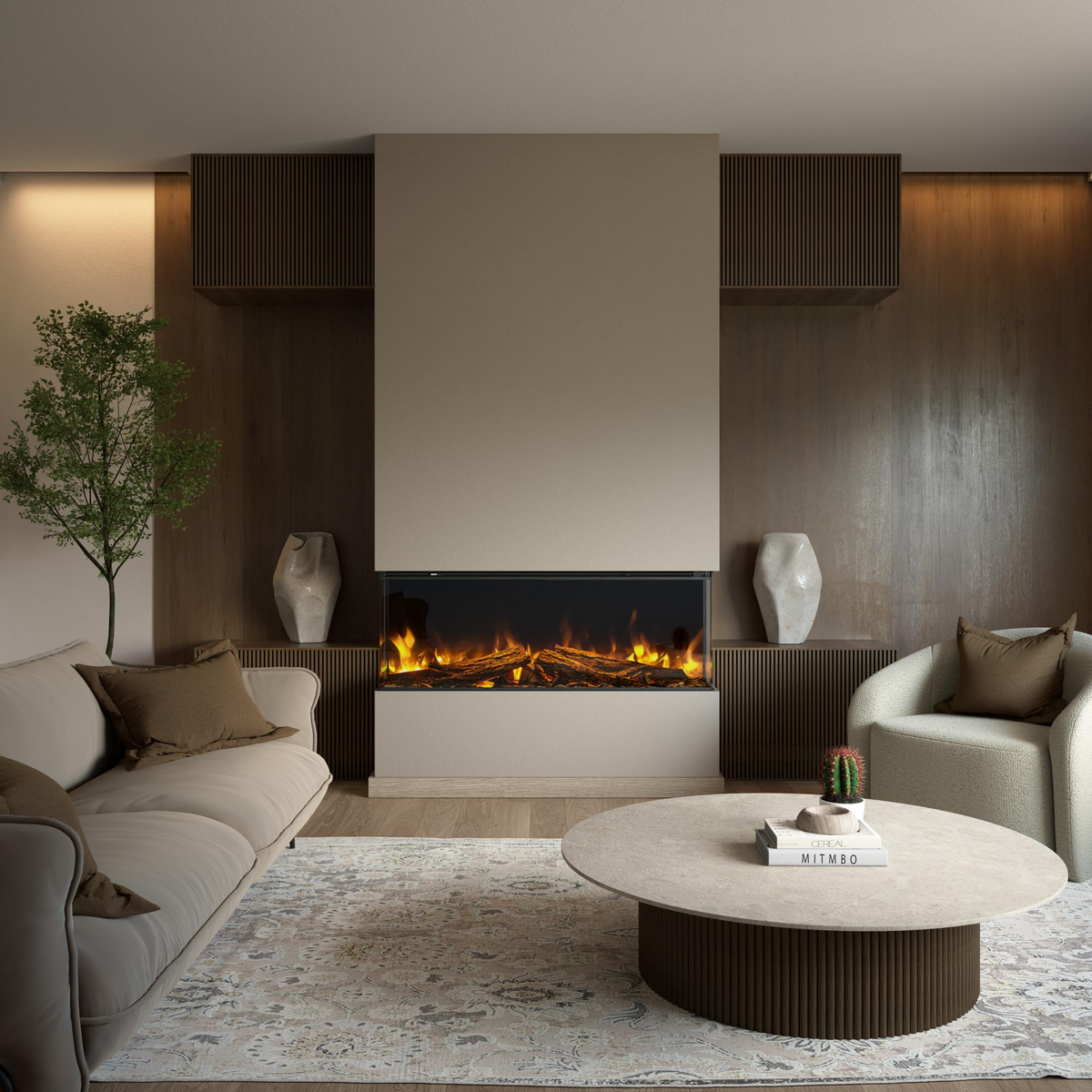 British Fires New Forest 1200 inset electric fire with anti-reflective glass