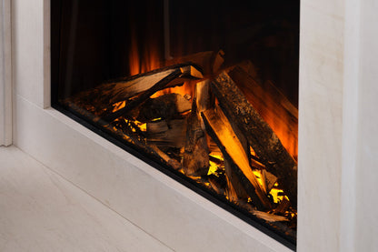 British Fires New Forest 650 electric fire in a fireplace